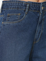 K5031 High-Rise Wide Leg Jeans - Blue