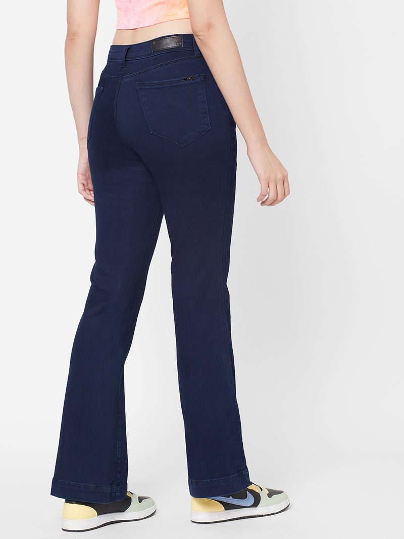 K5013 High-Rise Flare Jeans - Blue