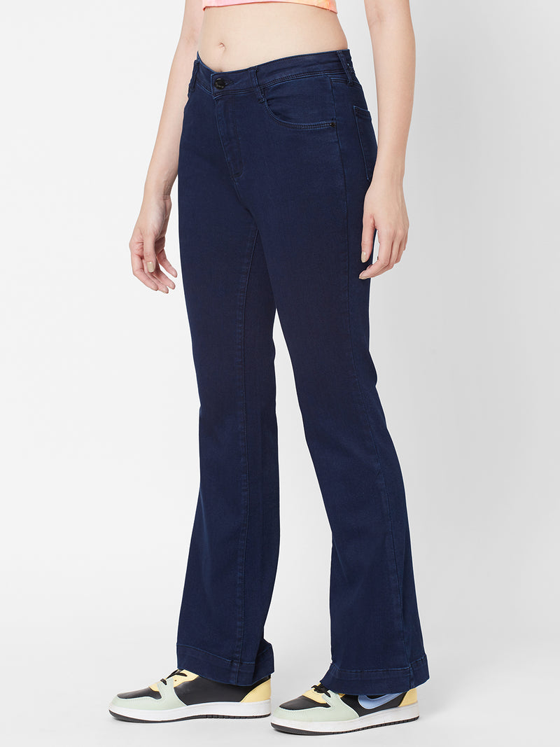 K5013 High-Rise Flare Jeans - Blue