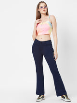 K5013 High-Rise Flare Jeans - Blue