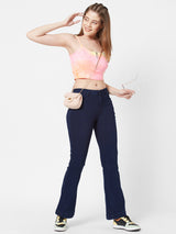 K5013 High-Rise Flare Jeans - Blue
