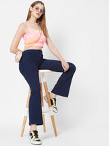 K5013 High-Rise Flare Jeans - Blue