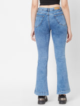K5013 High-Rise Flare Jeans - Blue
