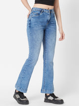 K5013 High-Rise Flare Jeans - Blue