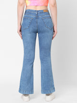 K5013 High-Rise Flare Jeans - Blue