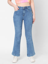 K5013 High-Rise Flare Jeans - Blue