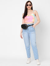 High-Rise Baggy Fit Jeans - Light Blue