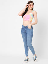 K4014 High-Rise Skinny Jeans - Blue