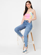 K4014 High-Rise Skinny Jeans - Blue