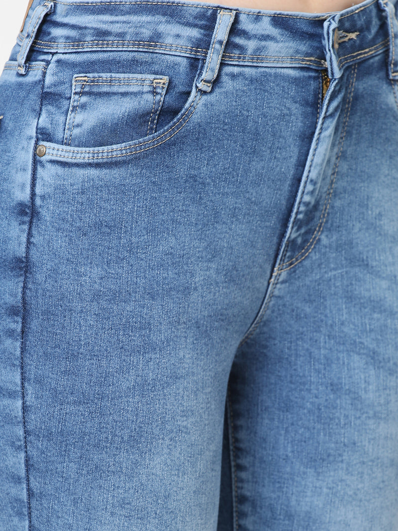 K4014 High-Rise Skinny Jeans - Blue