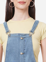 Women Blue Solid Dungaree
