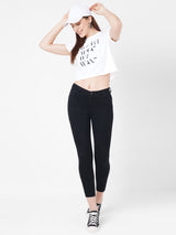 Women Black K4068 Mid-Rise Push Up Super Skinny Jeans