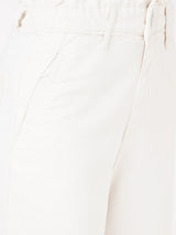 Women White K5031 High-Rise Wide Leg Jeans