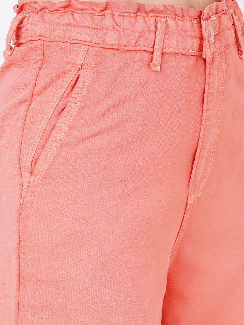 Women Salmon K5031 High-Rise Wide Leg Jeans
