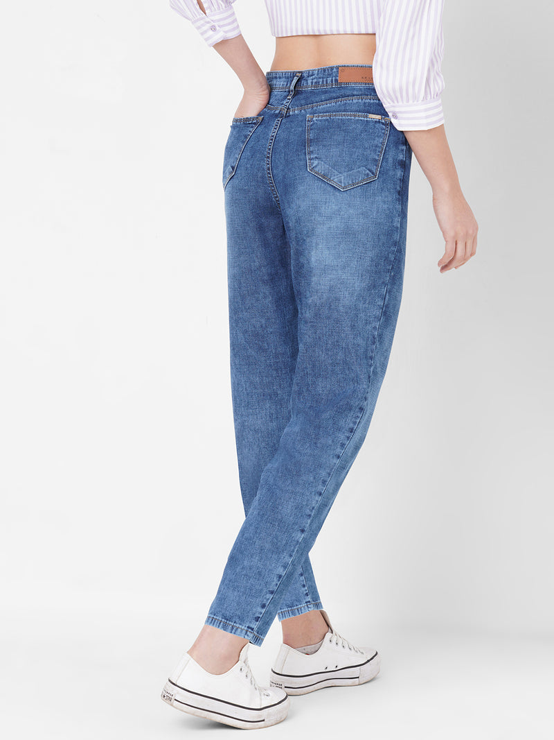 K5085 High Rise Mom Fit - Dark Blue