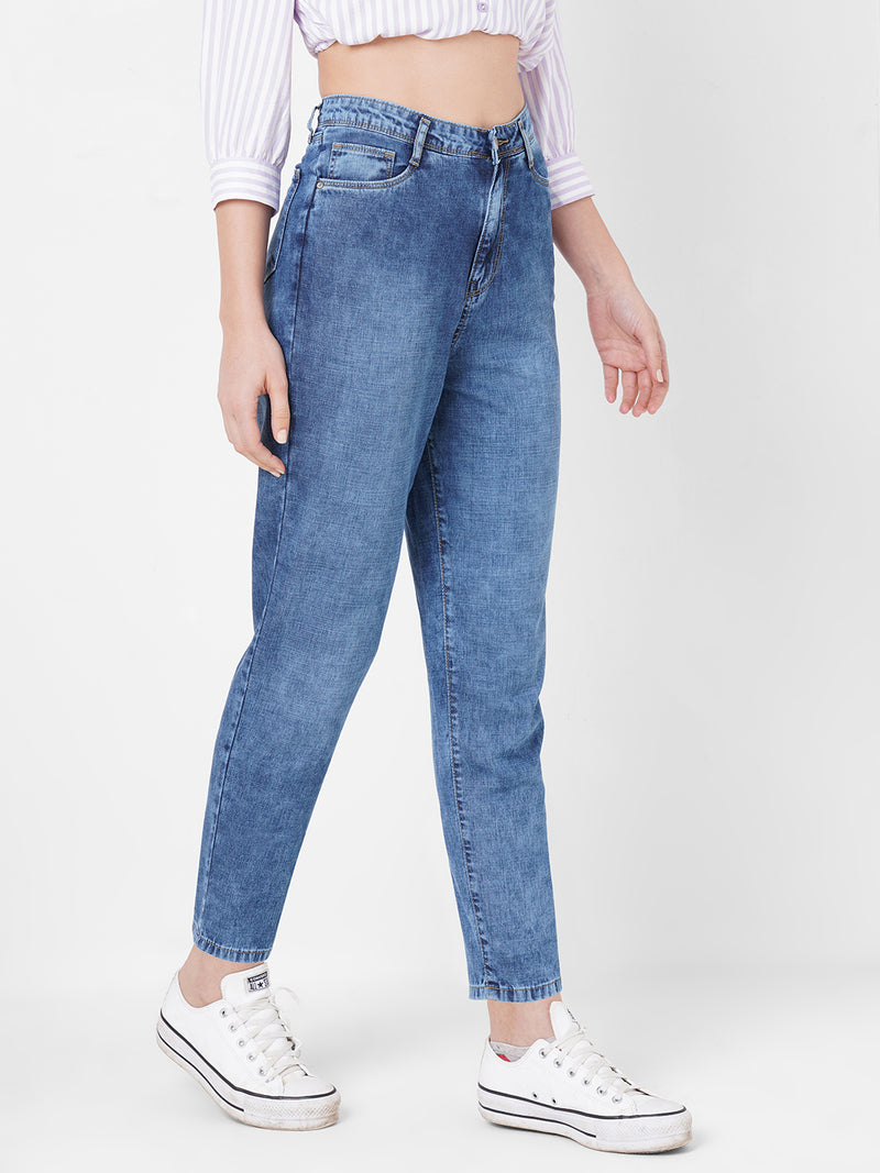 K5085 High Rise Mom Fit - Dark Blue