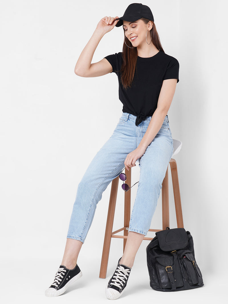 K5085 High Rise Mom Fit - Light Blue