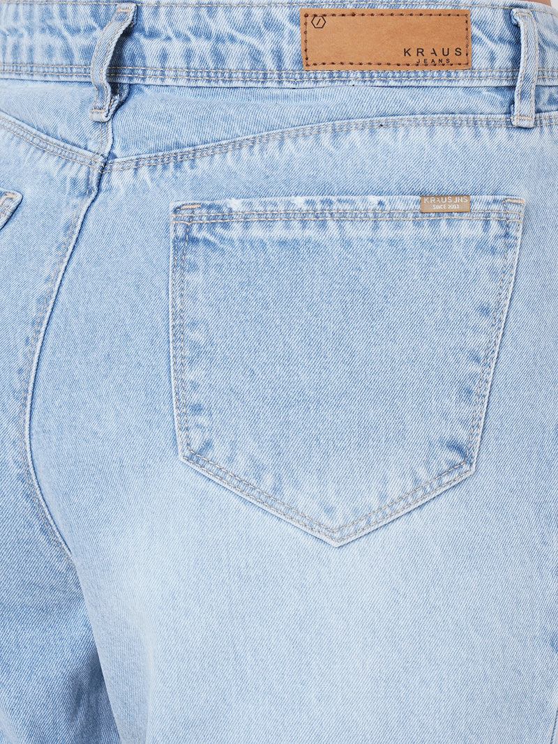 K5085 High Rise Mom Fit - Light Blue