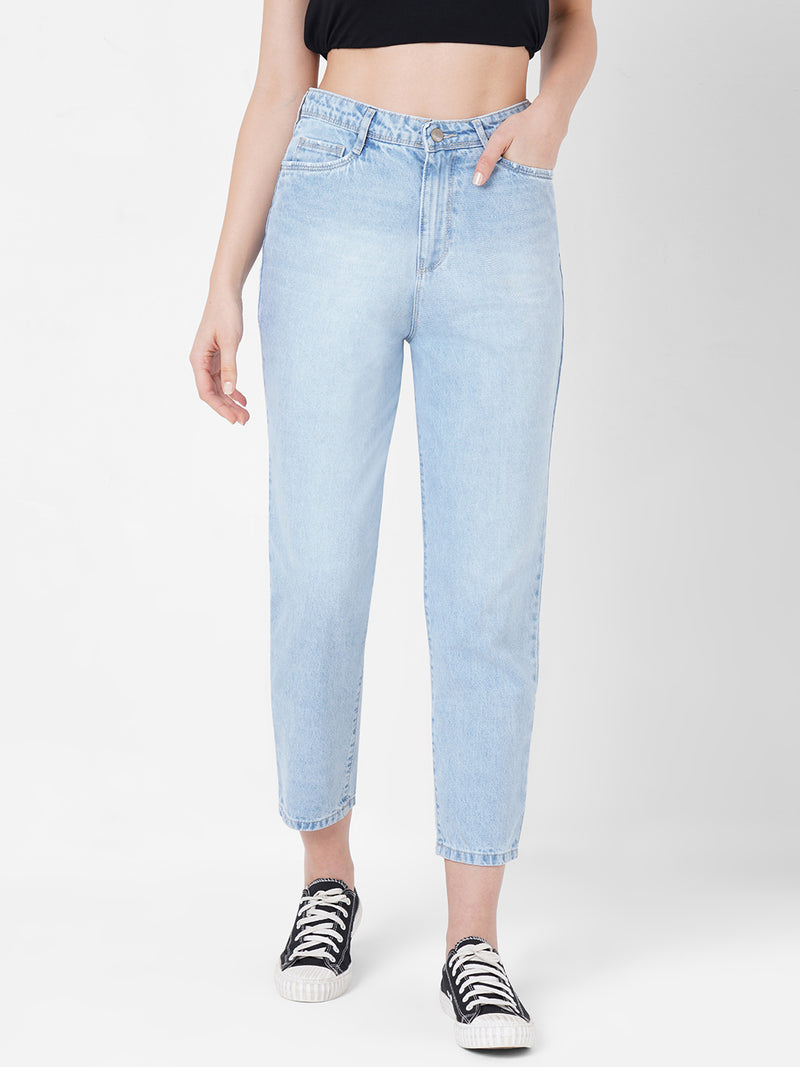 K5085 High Rise Mom Fit - Light Blue