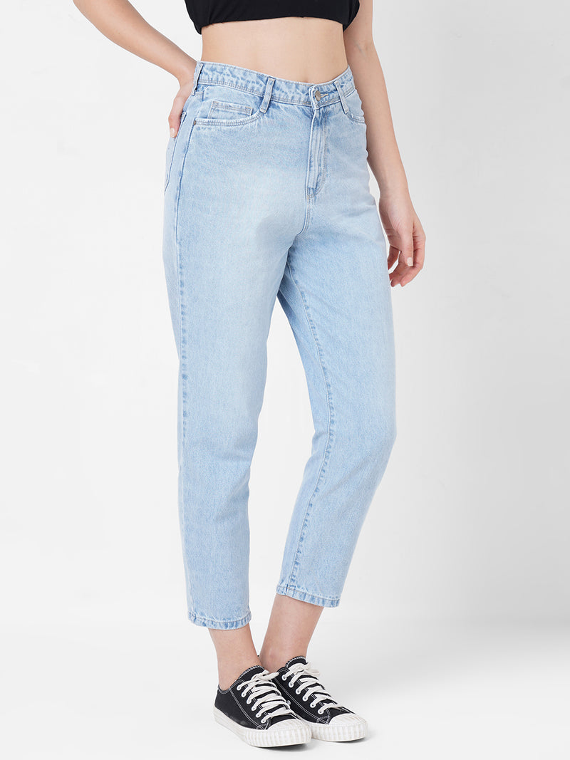 K5085 High Rise Mom Fit - Light Blue