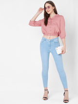 Women Blue K4014 High-Rise Skinny Jeans