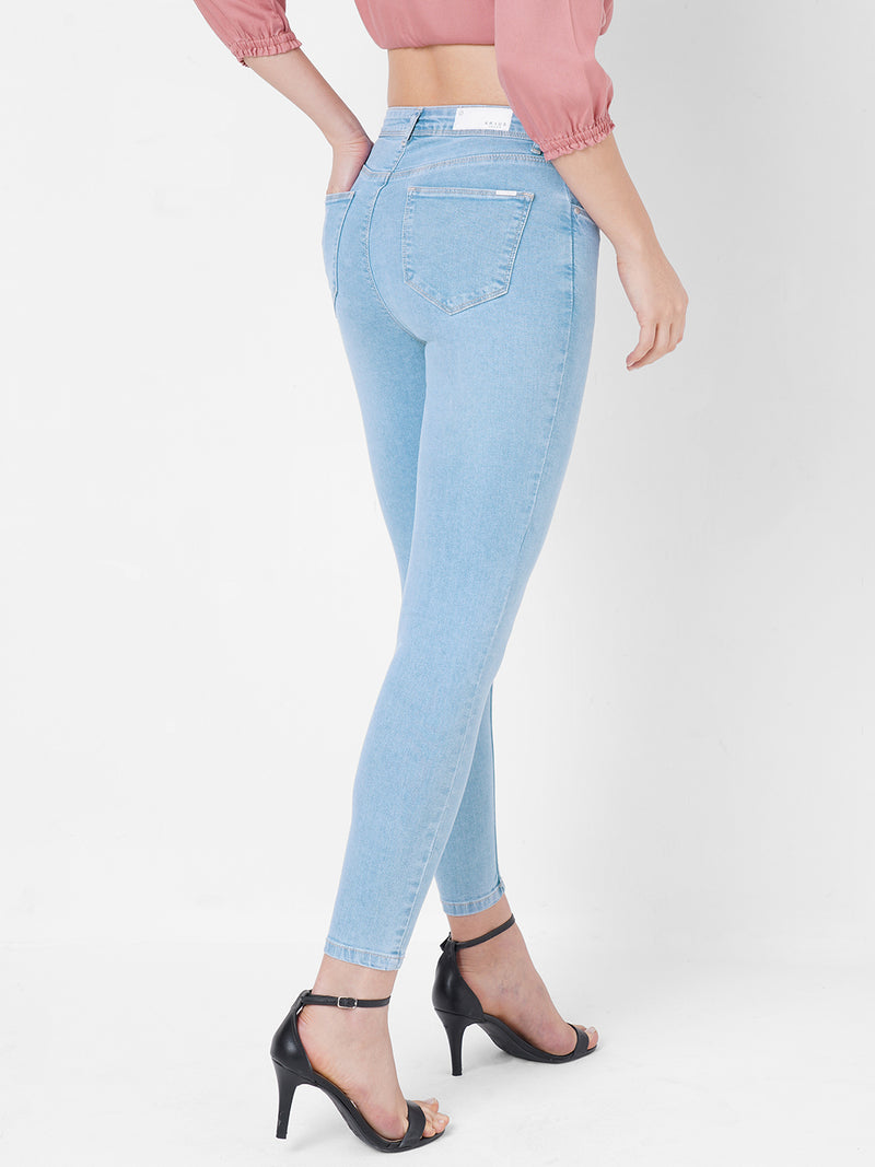 Women Blue K4014 High-Rise Skinny Jeans