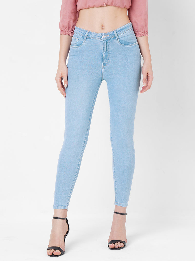 Women Blue K4014 High-Rise Skinny Jeans