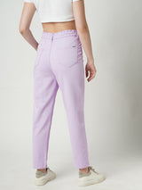 Women Lilac High Rise Baggy Fit Jeans