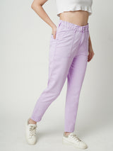 Women Lilac High Rise Baggy Fit Jeans