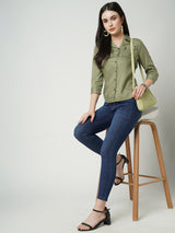 Women Dark Blue K4014 High Rise Skinny Jeans