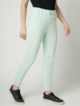 Women Mint Green High Rise Skinny Fit Athleisure