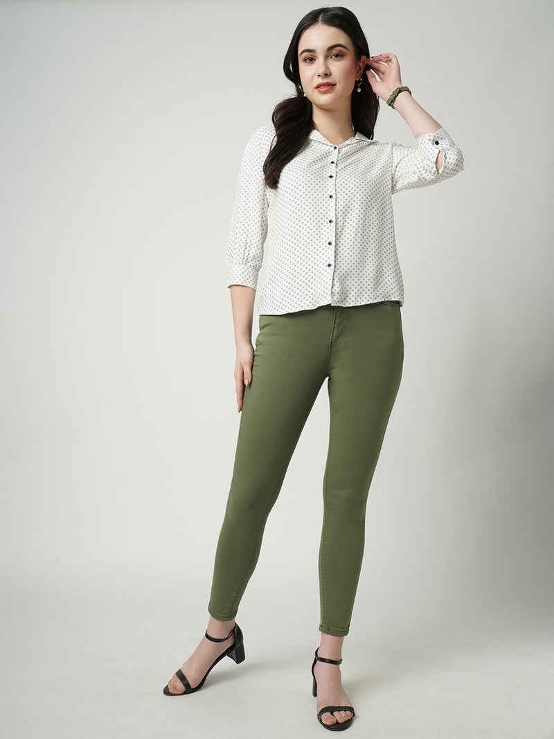 Women Olive K5040 Super High Rise Super Skinny Jeans