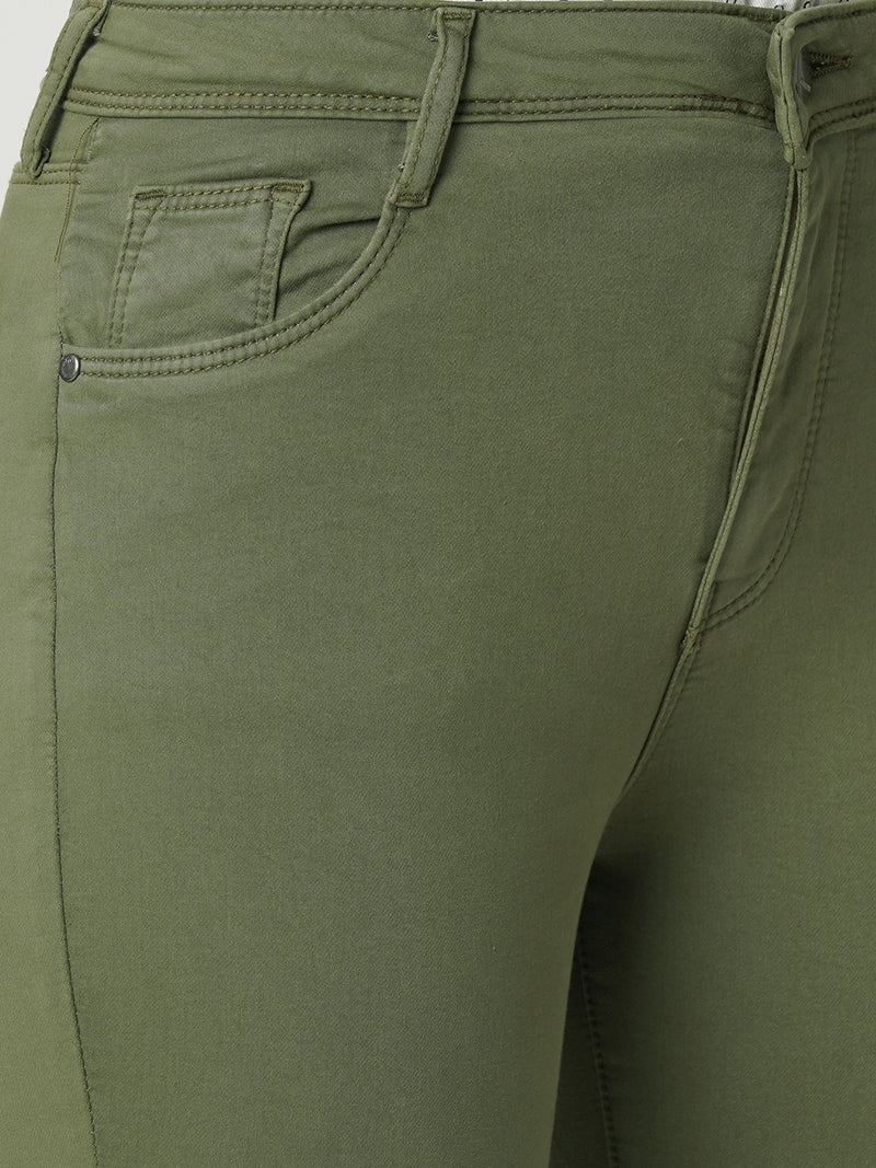 Women Olive K5040 Super High Rise Super Skinny Jeans