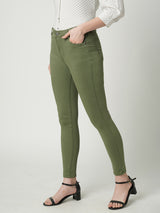 Women Olive K5040 Super High Rise Super Skinny Jeans