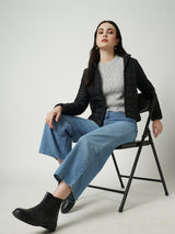 Women Light Blue K6039 High Rise Super Wide Leg Jeans
