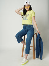 Women Dark Blue K6021 High Rise Parallel Wide Leg Jeans