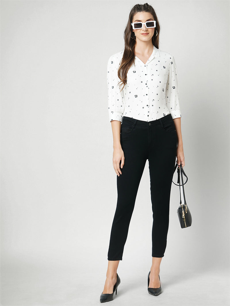 Women Black High Rise Skinny Fit Jeans