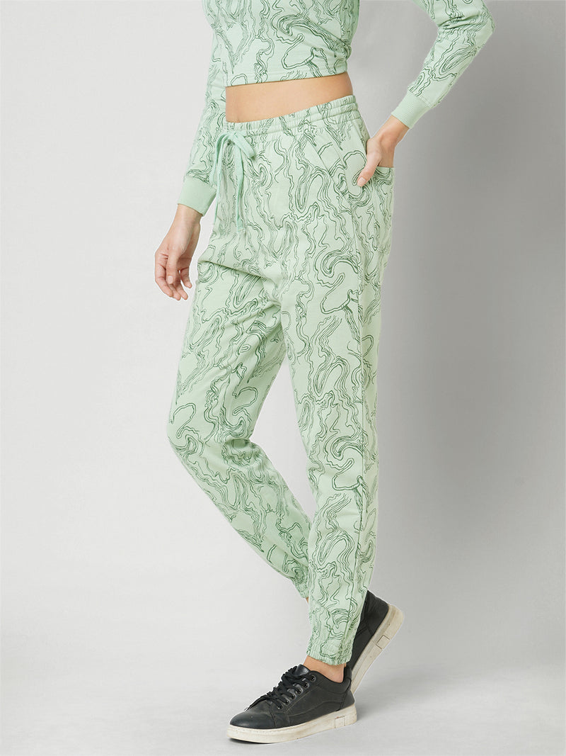 Women Light Olive High Rise Jogger