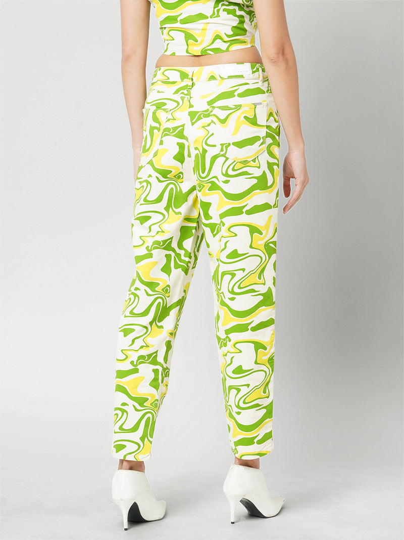 Women Multicolor High Rise Mom Fit