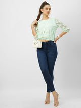 Women Dark Blue High Rise Skinny Fit Jeans