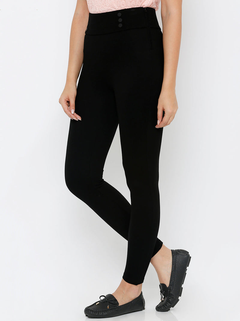 K4005 High-Rise Skinny Tregging - Black