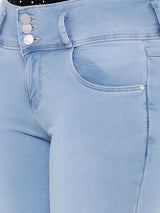 K4014 High-Rise Skinny Jeans - Light Blue