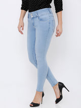 K4014 High-Rise Skinny Jeans - Light Blue