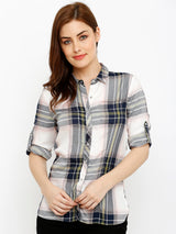 Women Multi Colour Checked Shirts - Multi Color