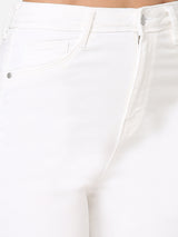 K5094 High-Rise Mini Flare Jeans - White