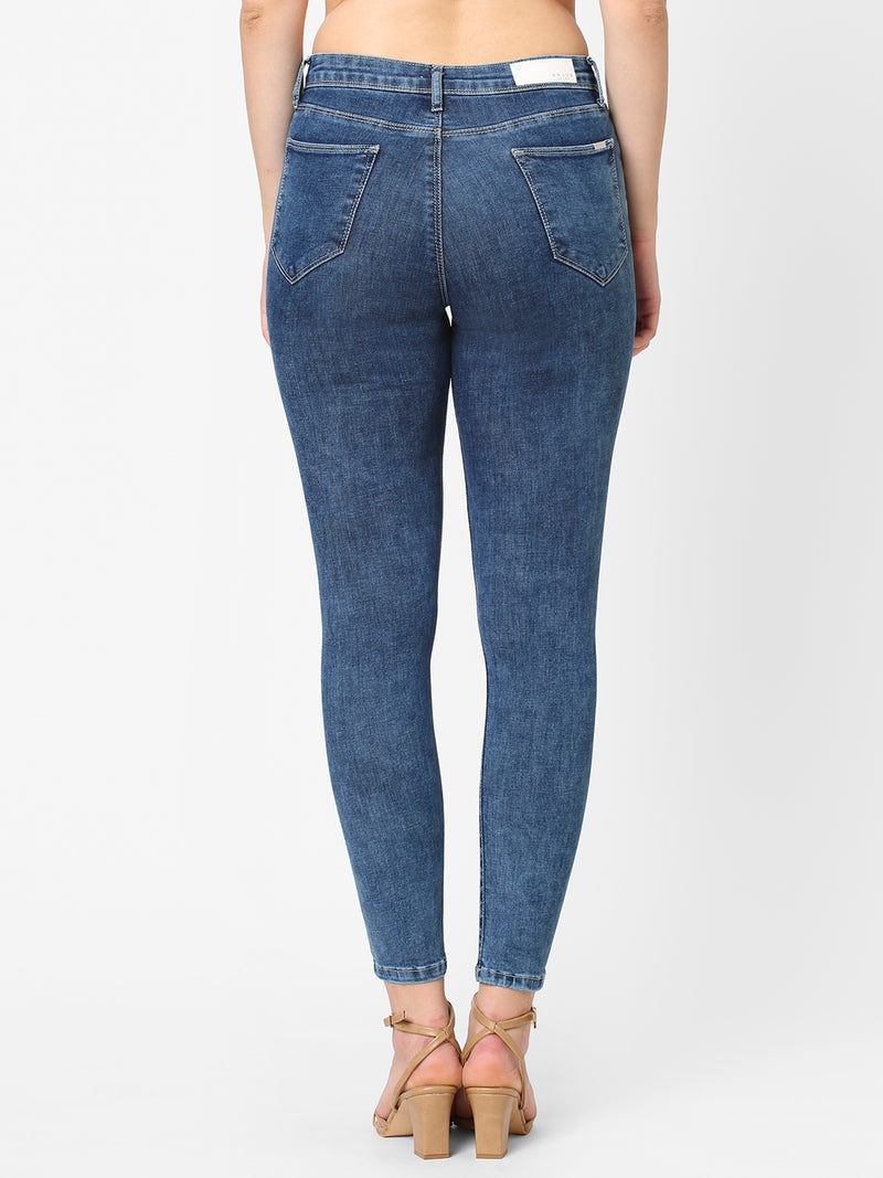 K4014 High-Rise Skinny Jeans - Blue
