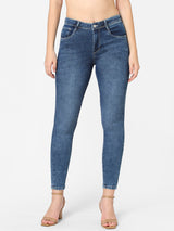 K4014 High-Rise Skinny Jeans - Blue