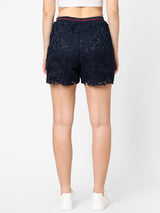 High-Rise Loose Fit Shorts - Navy
