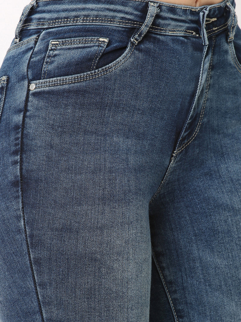K5013 High-Rise Flare Jeans - Blue