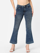K5013 High-Rise Flare Jeans - Blue